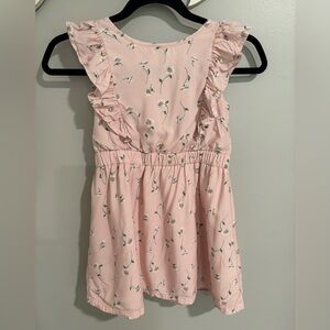 Gap girls dress  size 6-7 light pink/ flower pattern